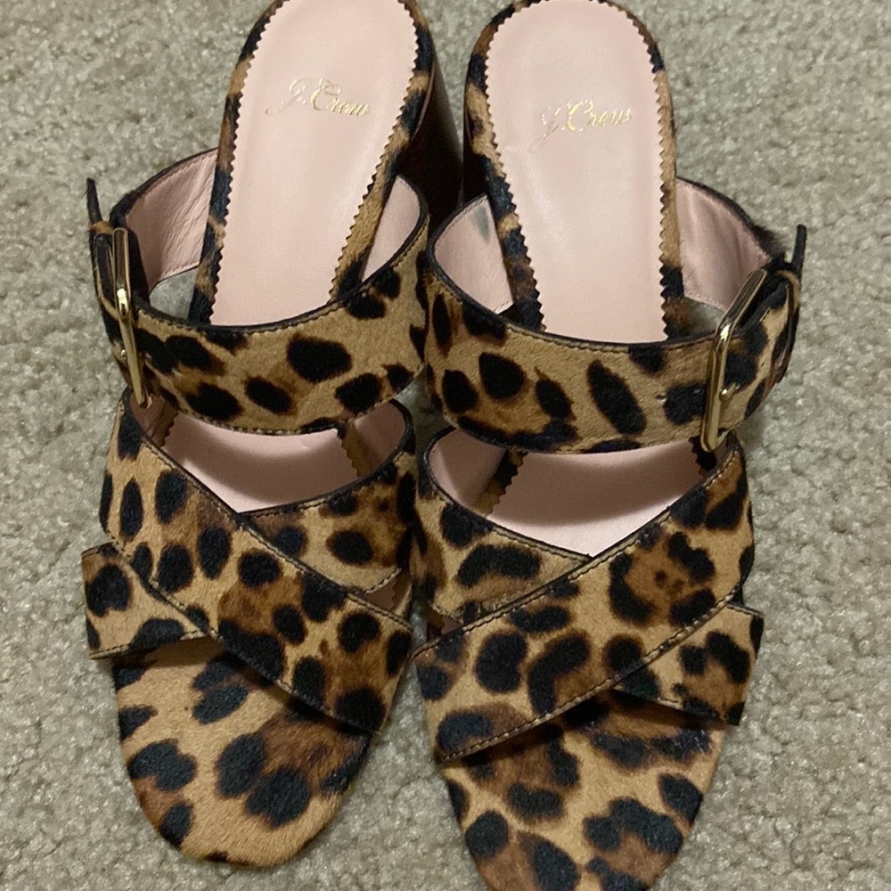 Leopard Slide Sandals- Jcrew!